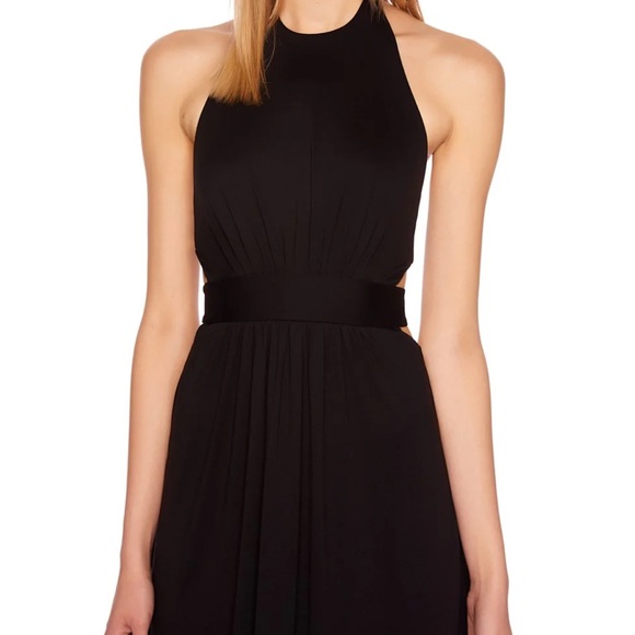 SUSANA MONACO NWT WOMEN’S HIGH NECK LOW BACK BLACK MAXI DRESS SZ S - Picture 2 of 10